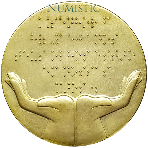Medalha 150 Anos da Publicação do Sistema Braille — reverse