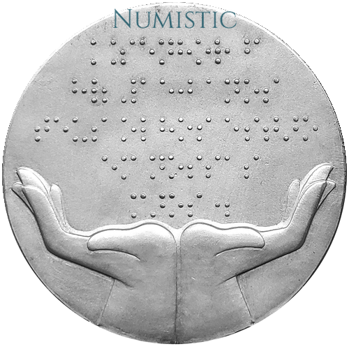 Medalha 150 Anos da Publicação do Sistema Braille — reverse