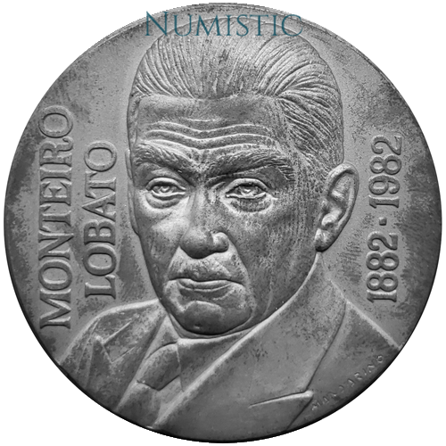Medalha Centenário de Monteiro Lobato — obverse