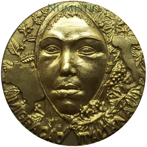 Medalha Imigração Italiana — obverse