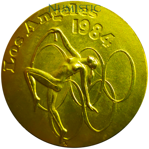 Medalha Jogos da XXIII Olimpíada — obverse