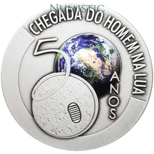 Medalha 50 Anos do Primeiro Homem a Pisar na Lua — obverse
