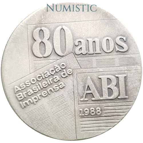 Medalha 80 Anos da Associação Brasileira de Imprensa — obverse
