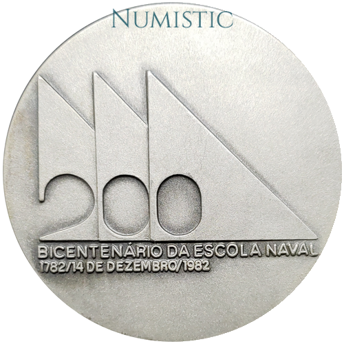 Medalha Bicentenário da Escola Naval — reverse