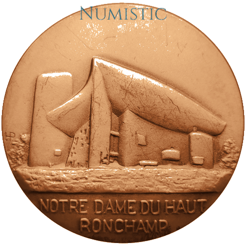 Medalha Cinquentenário da Vinda ao Brasil de Le Corbusier — Reverso