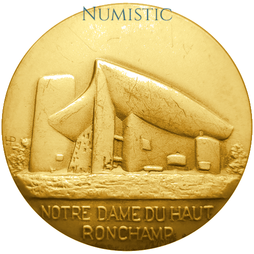 Medalha Cinquentenário da Vinda ao Brasil de Le Corbusier — Reverso