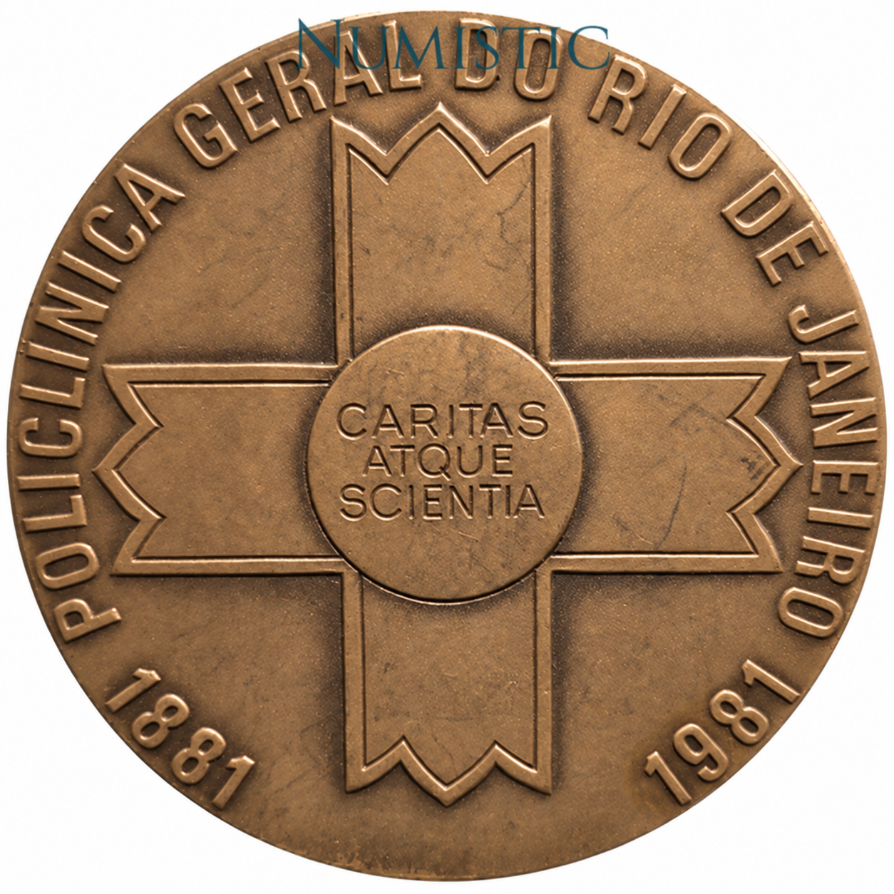 Medalha Centenário da Policlínica Geral do Rio de Janeiro — Reverso