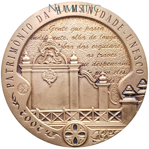 Medalha Cidade de Goiás - Patrimônio da Humanidade UNESCO — reverse