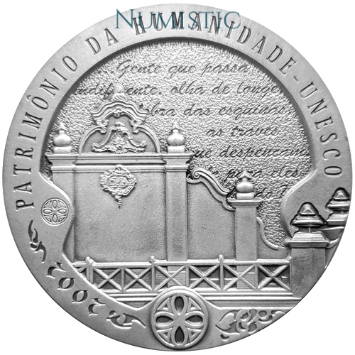Medalha Cidade de Goiás - Patrimônio da Humanidade UNESCO — reverse