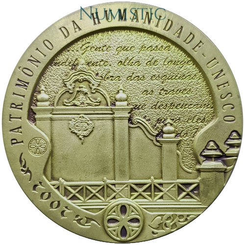 Medalha Cidade de Goiás - Patrimônio da Humanidade UNESCO — reverse