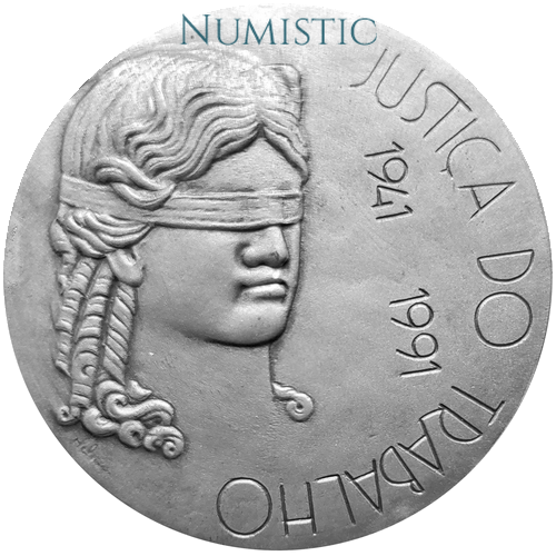 Medalha Cinquentenário da Justiça do Trabalho — obverse