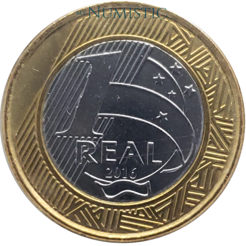 1 Real - Jogos Olímpicos e Paralímpicos RIO - Mascote Paralímpico — reverse