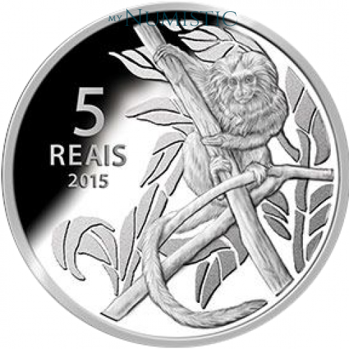 5 Reais - Jogos Olímpicos e Paralímpicos RIO - Ciclismo/ Mico Leão Dourado — reverse
