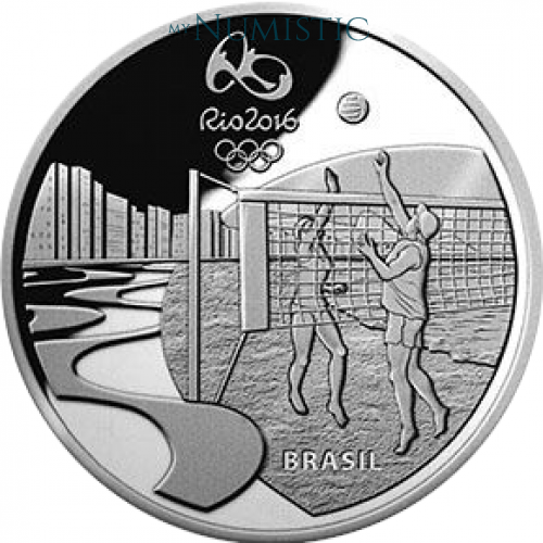 5 Reais - Jogos Olímpicos e Paralímpicos RIO - Voleibol/ Forró — obverse
