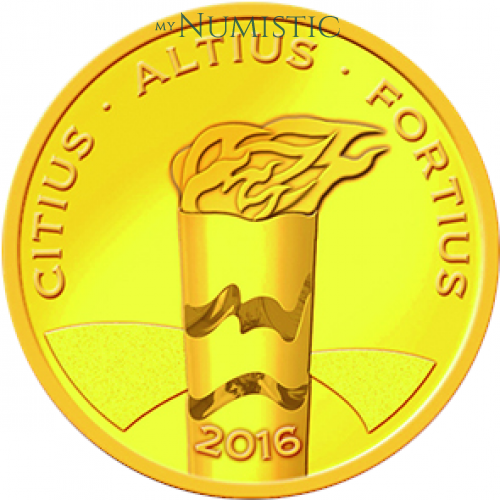 10 Reais - Jogos Olímpicos e Paralímpicos RIO - Tocha Olímpica/ Cristo Redentor — obverse