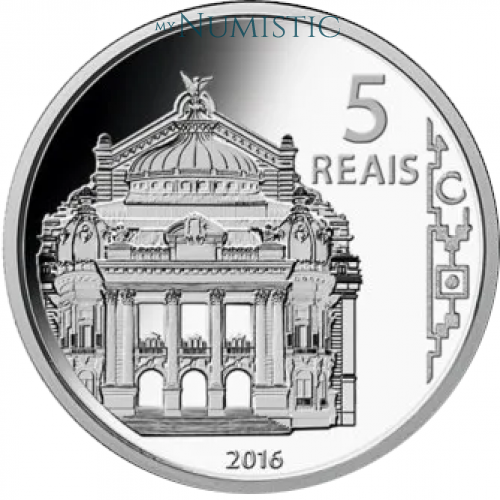 5 Reais - Jogos Olímpicos e Paralímpicos RIO - Corrida/ Teatro Municipal — reverse