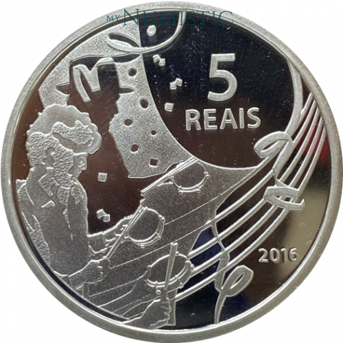 5 Reais - Jogos Olímpicos e Paralímpicos RIO - Voleibol/ Samba — reverse