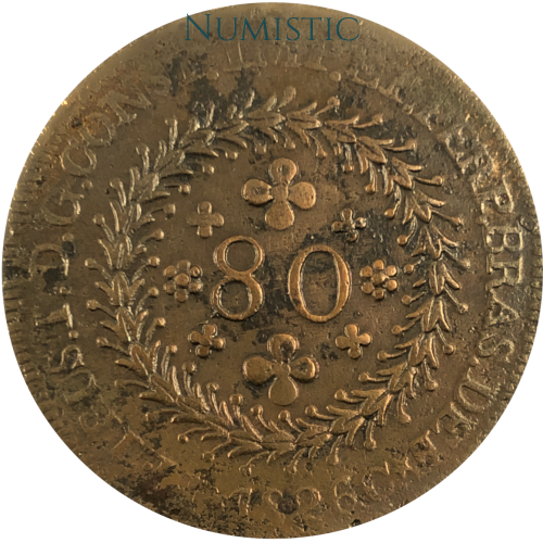 80 Réis - Cuiabá "C" — obverse