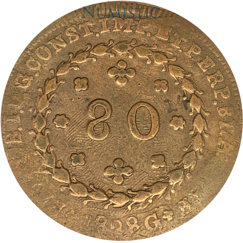 80 Réis - Goiás "G" — obverse