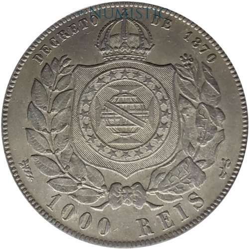 1.000 Réis - Busto 2P — reverse