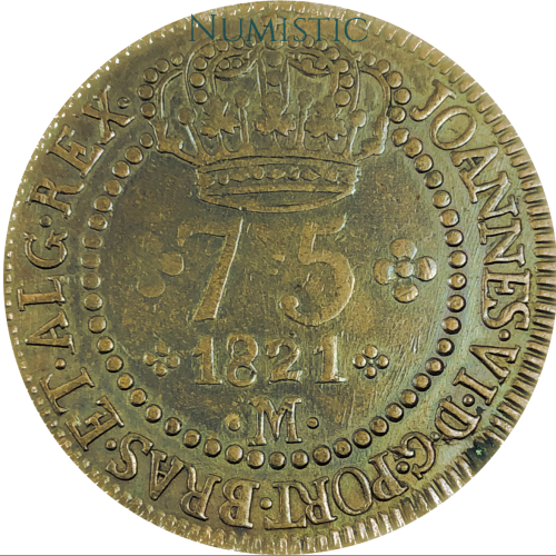 75 Réis - Vila Rica "M" — obverse