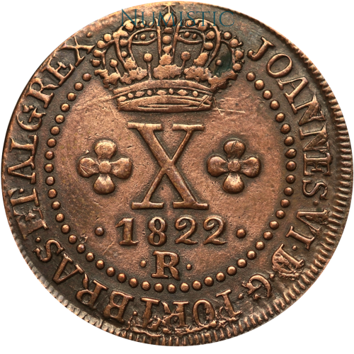 X Réis - Rio de Janeiro "R" — obverse