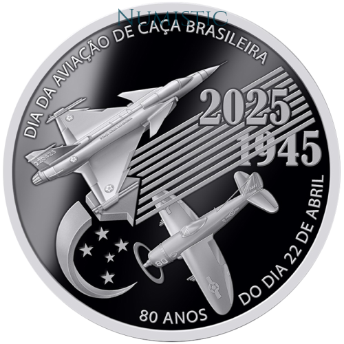 Medalha Dia da Aviação de Caça Brasileira 80 Anos — obverse