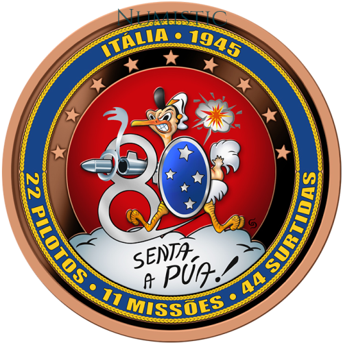 Medalha Dia da Aviação de Caça Brasileira 80 Anos — reverse