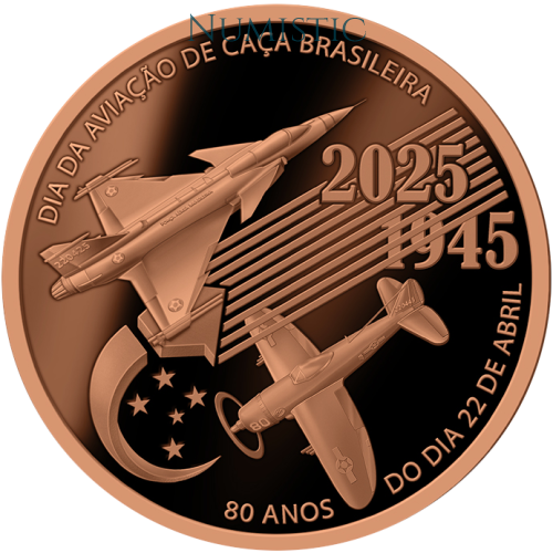 Medalha Dia da Aviação de Caça Brasileira 80 Anos — obverse