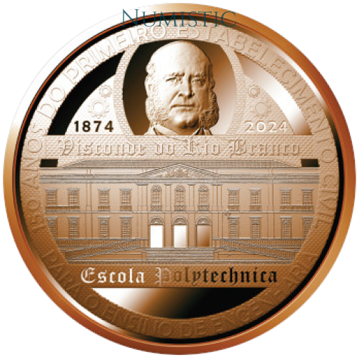 Medalha 150 anos da criação da Escola Polytechnica — obverse