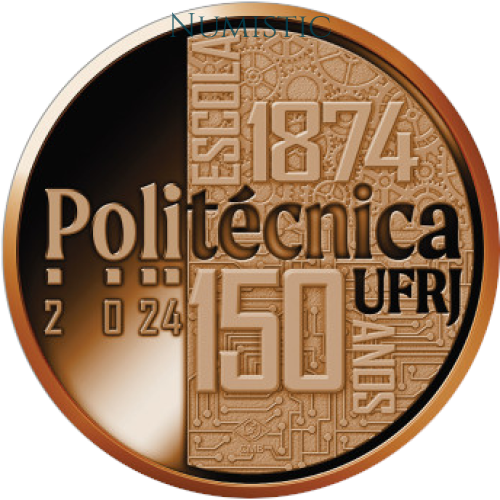 Medalha 150 anos da criação da Escola Polytechnica — reverse