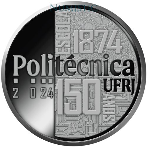 Medalha 150 anos da criação da Escola Polytechnica — reverse
