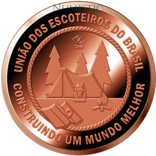 Medalha +100 anos de Aventura: Escoteiros do Brasil — reverse