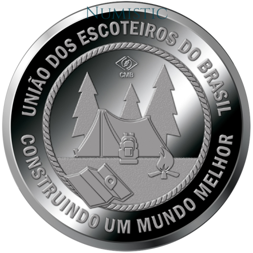 Medalha +100 anos de Aventura: Escoteiros do Brasil — reverse