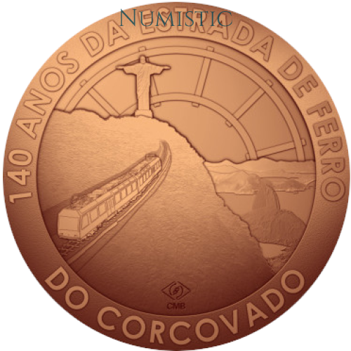 Medalha 140 Anos da Estrada de Ferro do Corcovado — obverse