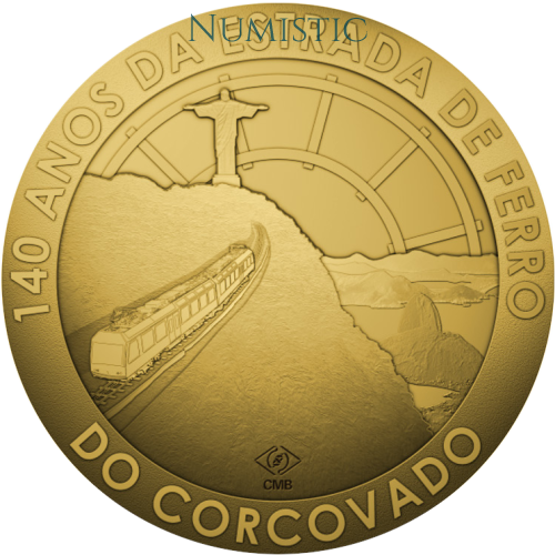 Medalha 140 Anos da Estrada de Ferro do Corcovado — obverse