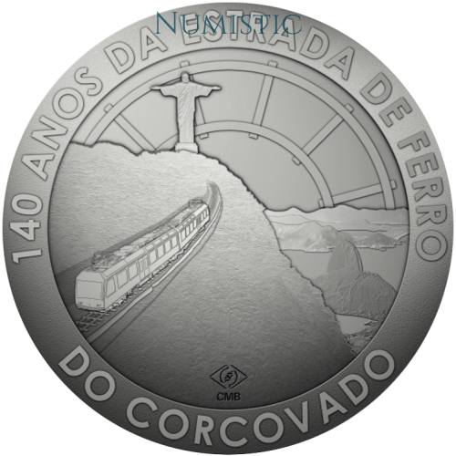 Medalha 140 Anos da Estrada de Ferro do Corcovado — obverse