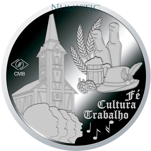 Medalha Bicentenário da Imigração Alemã no Brasil — reverse