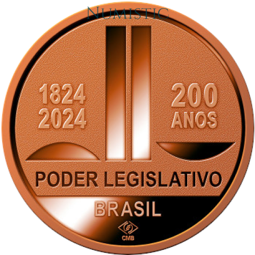 Medalha 200 anos da Primeira Constituição Poder Legislativo — reverse