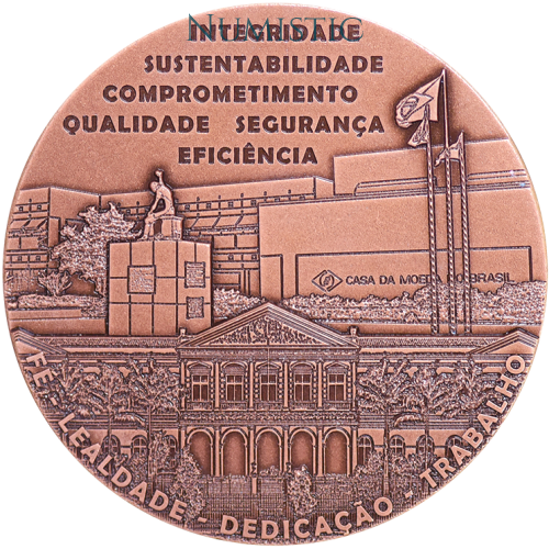 Medalha 330 anos da Casa da Moeda do Brasil — reverse