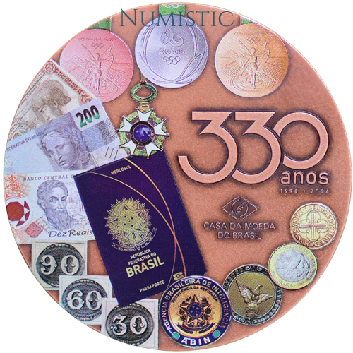 Medalha 330 anos da Casa da Moeda do Brasil — obverse