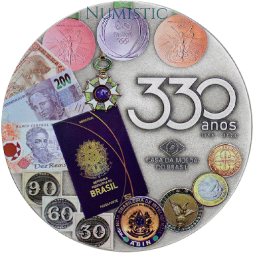 Medalha 330 anos da Casa da Moeda do Brasil — obverse