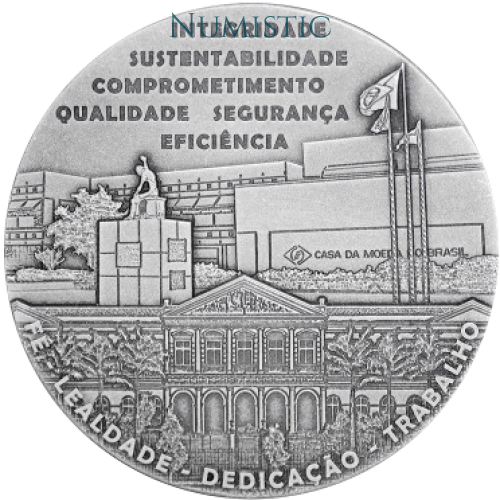 Medalha 330 anos da Casa da Moeda do Brasil — reverse