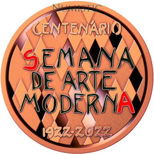 Medalha Série Centenário da Semana de Arte Moderna - Sentir — obverse