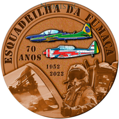 Medalha 70 anos da Esquadrilha da Fumaça — reverse