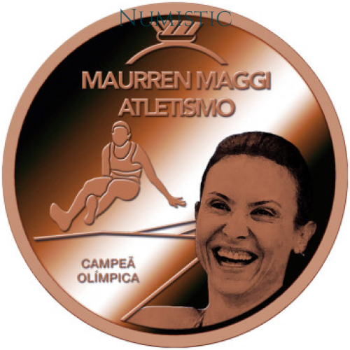 Medalha Grandes Ídolos do Esporte - Maurren Maggi — reverse