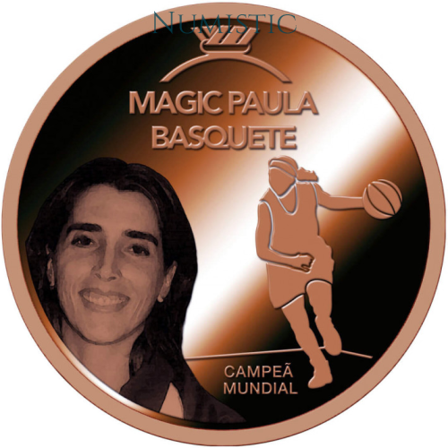 Medalha Grandes Ídolos do Esporte - Magic Paula — reverse