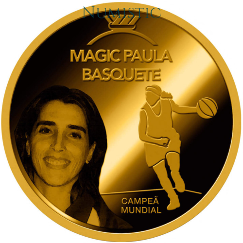Medalha Grandes Ídolos do Esporte - Magic Paula — reverse