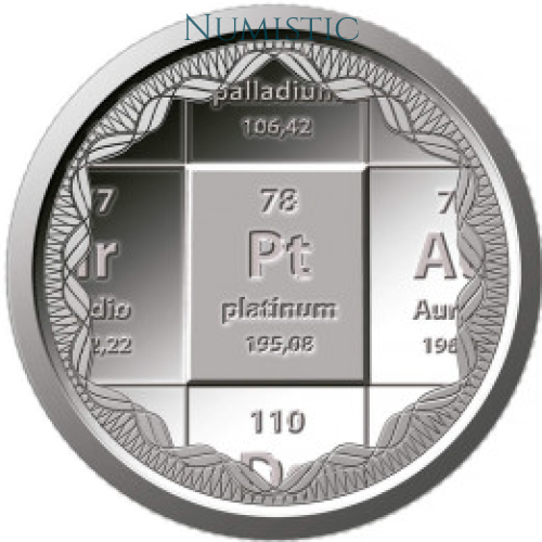 Metal Nobre Circular Platina (Pt) — reverse