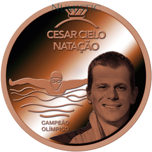Medalha Grandes Ídolos do Esporte - Cesar Cielo — reverse